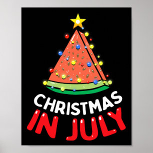 Juljul på vattensmelon Xmas Träd Män Kvinnor K Poster