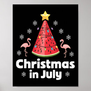 Juljul på vattmelonträdet Rolig Flamingo X Poster