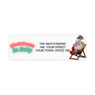 Juljul Santa Returadress Etikett