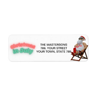 Juljul Santa Returadress Etikett