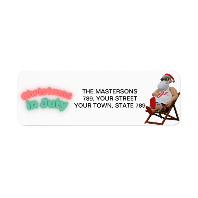 Juljul Santa Returadress Etikett (Framsidan)
