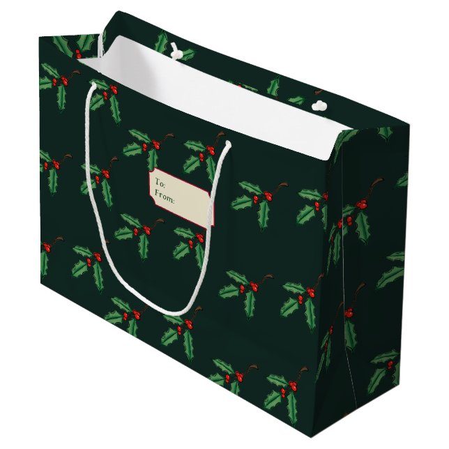 Juljular Namn Märke Presentpåse (Framsidan Vinklad)