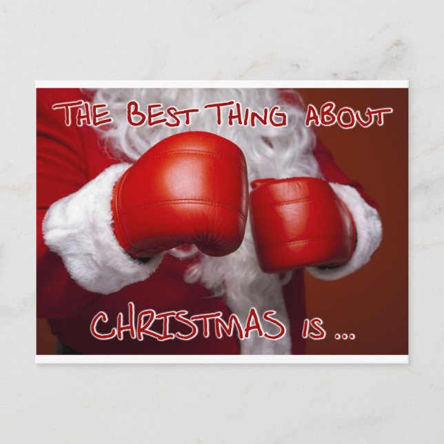 Juljuldagen Julafton Funny Humor Boxing Day Helg Vykort (Framsida)