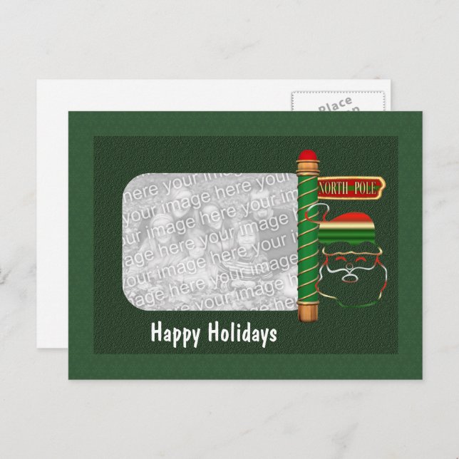 Juljulen i Ansikte, Helgdag - vykort (Fram/baksida)