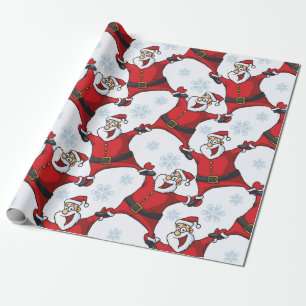 Juljulen i Santa de Snöflingor och Wrapping Presentpapper
