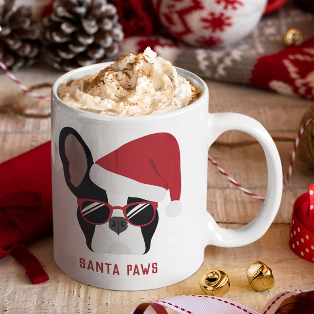 Juljulen i Tass Fransk Bulldog Kaffemugg (Skapare uppladdad)