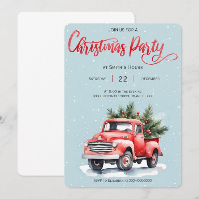 JulJulfest Inbjudningar (Fram/baksida)