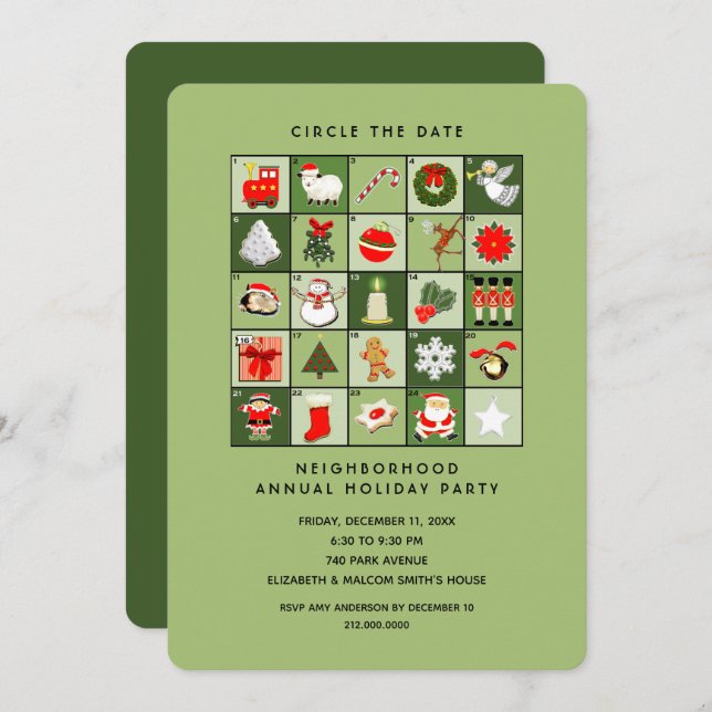 JulJulfest Inbjudningar (Fram/baksida)