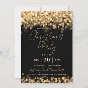 JulJulfesten Guld Shimmering Ljus Inbjudningar