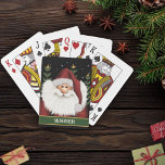 Juljulfesten - skräddarsydd namnupplysning casinokort<br><div class="desc">Lägg till lite Holly Jolly till din kortnatt! De här anpassadets jultomtekorten kommer att vara ett bra tillskott till ditt poker-, cinch- eller solitaire-spel. Julofferten, personlig namn, och den söta illustrationen av tomten gör de här korten till en trevlig lagerbänk eller Secret Santa också. Kolla in inspirationshöljet för många presentidéer...</div>
