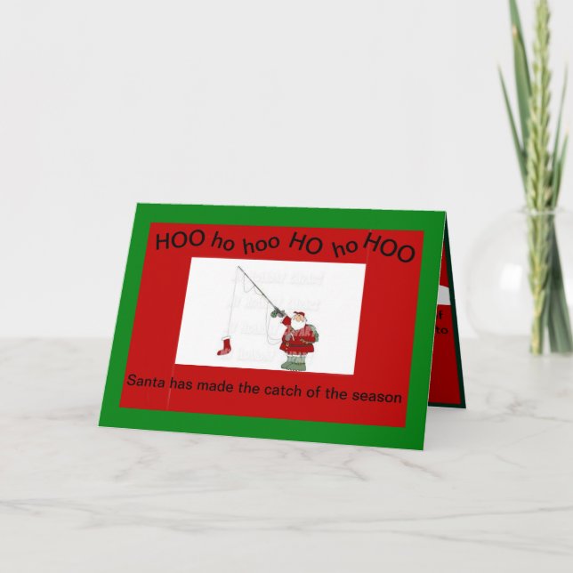 Juljulfiske på ett julkort kort (Framsida)