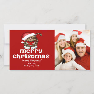 Juljulfotoport för jultomten julkort