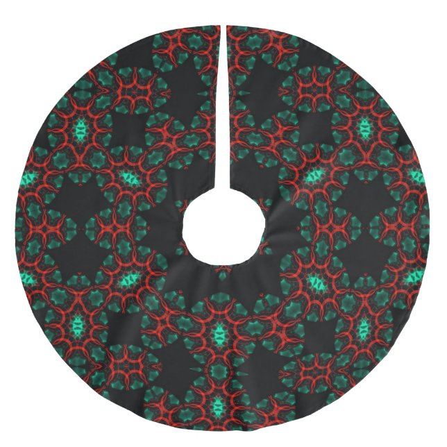 Juljulisgrönt Julgransmatta Borstad Polyester (Framsidan)