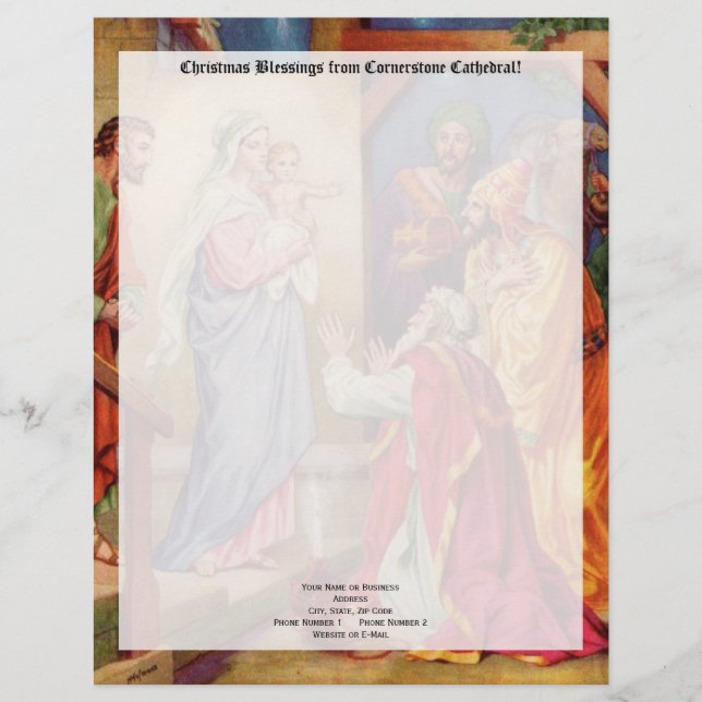 Juljulkrubba Wisemen Brevhuvud (Framsida)