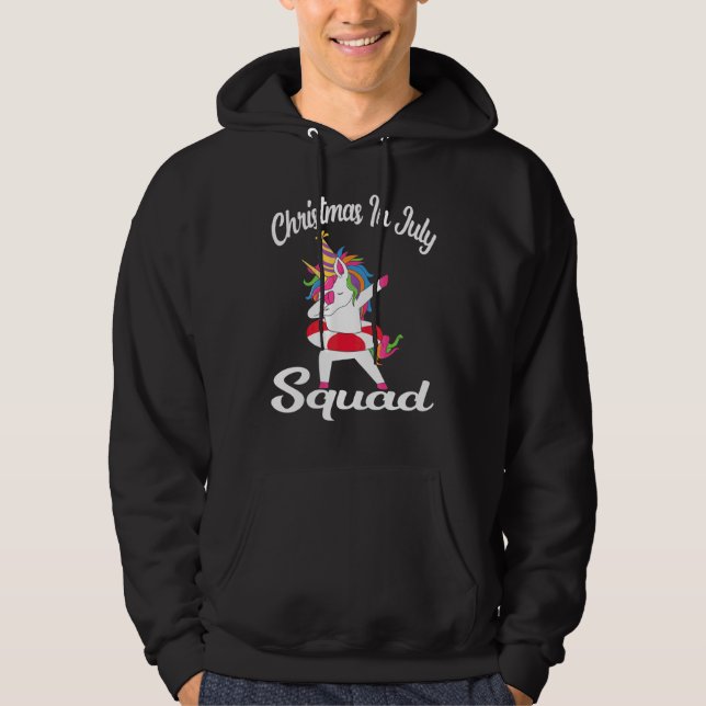 Juljuls Squad Sommar Xmas Söt Dabbing U Hoodie (Framsida)