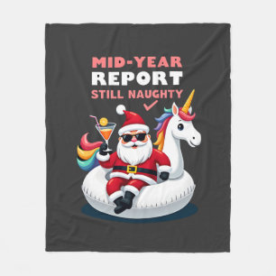 JuljulSanta på enhörnings poolflotte Stil Fleecefilt