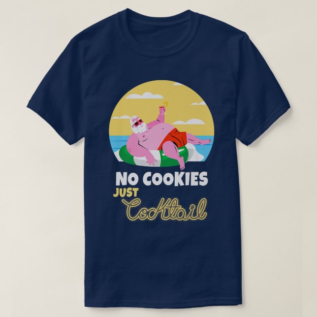 Juljultomten i juli Julafton Cocktail Beach T Shirt (Design framsida)