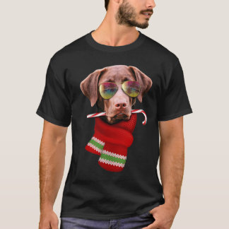 Juljultröja Labrador Solglasögon Hundälskare T Shirt