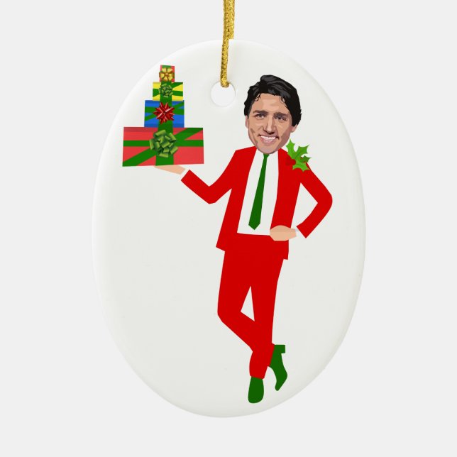juljustin trudeau julgransprydnad keramik (Framsidan)