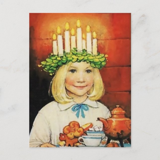 "Julkaffe" av Jenny Nystrom Vykort (Framsida)