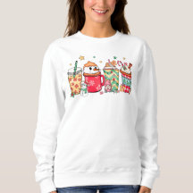 Julkaffe Drink Snögubbe Sweatshirt