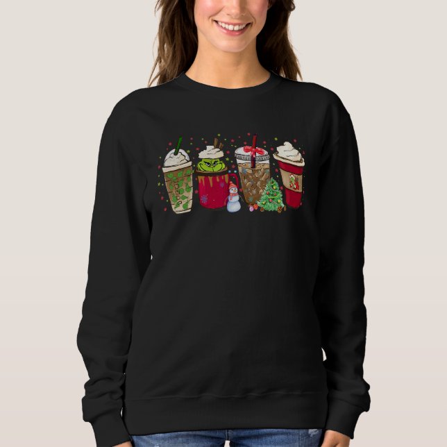 Julkaffe för kvinnors sötsaker Vinter mysig kaffe T Shirt (Framsida)