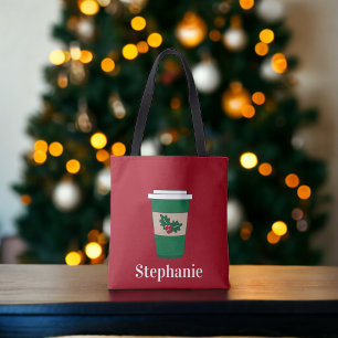 Julkaffe Holly-Personlig Tygkasse
