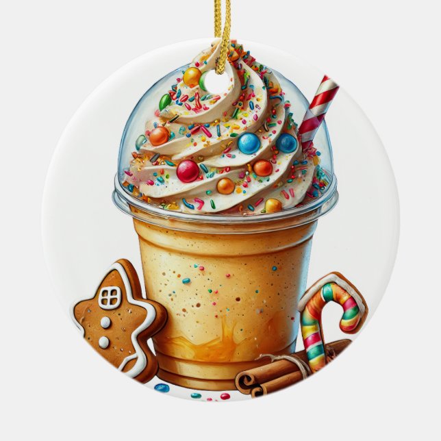 Julkaffe Julgransprydnad Keramik (Framsidan)