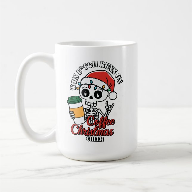 Julkaffe Kopp med Festive Skeleton Design (Vänster)