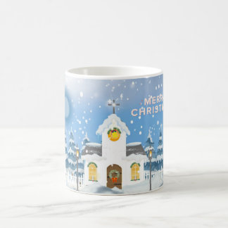Julkaffe Mugg med liten vit Snö kyrka