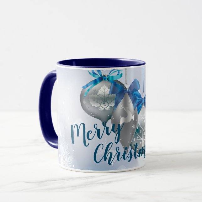 Julkaffe Mugg Ornament Vinter Snowflake Sn (Framsida vänster)