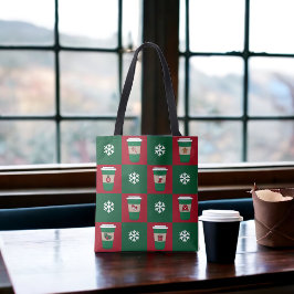 Julkaffe Snöflingor Helgdag Thmet Tygkasse