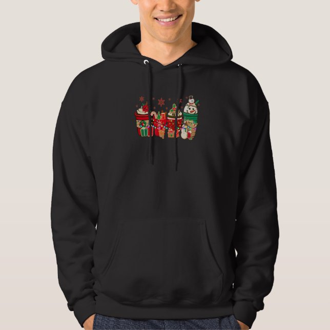 Julkaffedryck Kaffe  God Jul Latte Hoodie (Framsida)