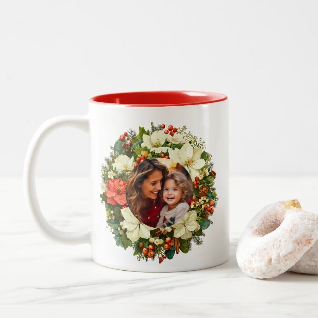 Julkaffekopp Två-Tonad Mugg (Med munk)