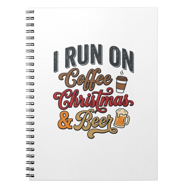 Julkaffeöl Holiday Drinking Design Anteckningsbok (Framsidan)