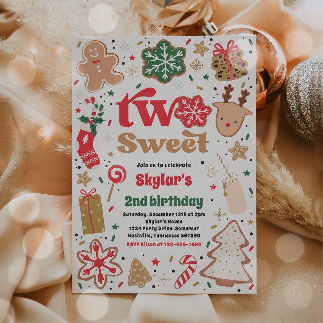 Julkaka 2:a födelsedagen Party Inbjudningar (Skapare uppladdad)