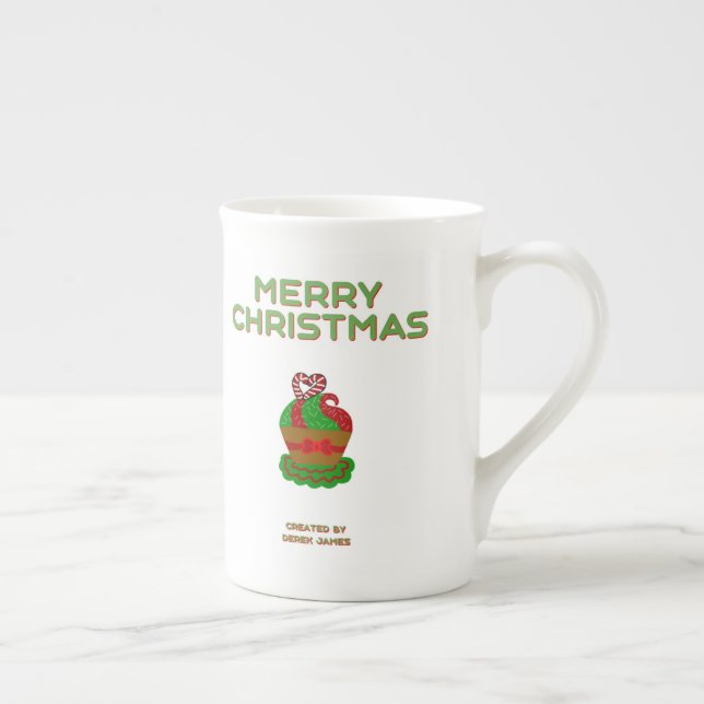Julkaka Bone China Mugg Benporslin Mugg (Höger)