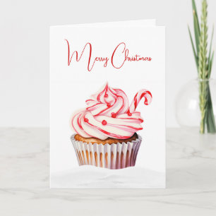 Julkaka med Candy cane Kort