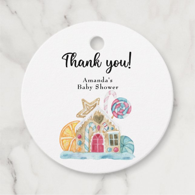 Julkaka - Tack Gåvor Etiketter (Framsida)