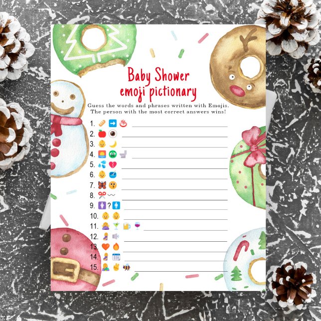 Julkakor - Baby emoji bild-vilt (Skapare uppladdad)