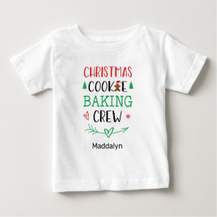 Julkakor Baking Crew Family Child Namn T Shirt