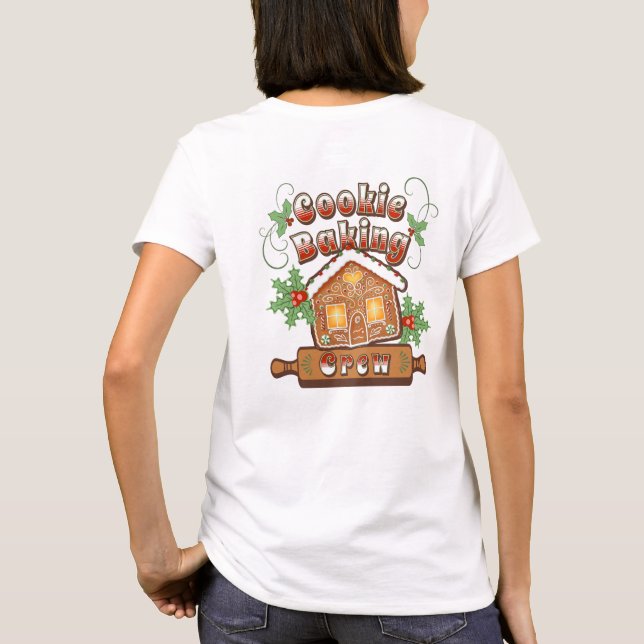 Julkakor Baking Gingerbröd House - T Shirt (Baksida)