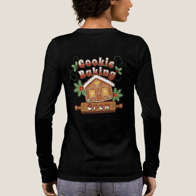 Julkakor Baking Gingerbröd House - T Shirt (Baksida)