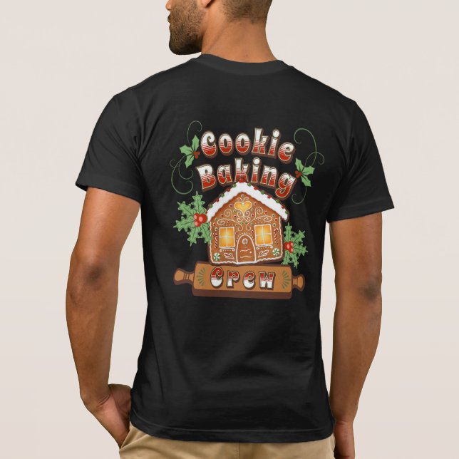 Julkakor Baking Gingerbröd House - T Shirt (Baksida)