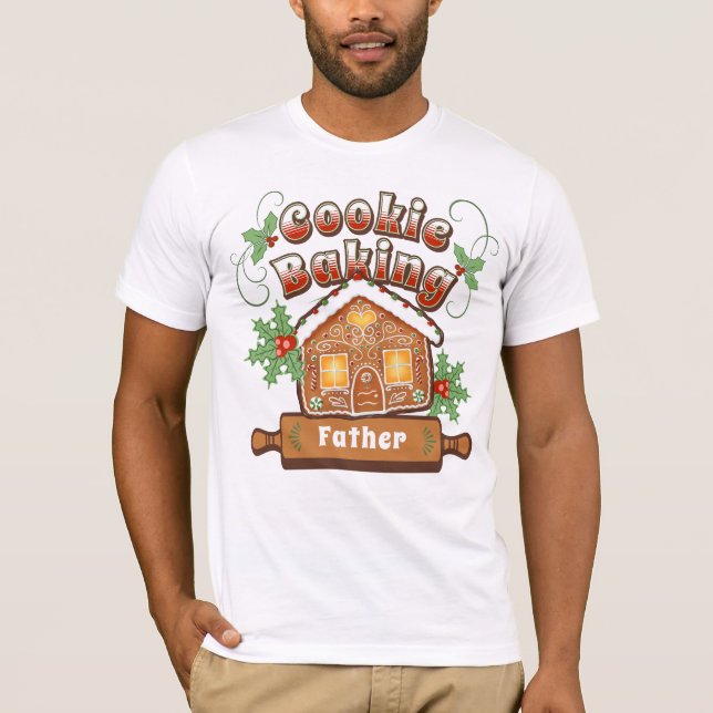 Julkakor Baking Gingerbröd House - T Shirt (Framsida)