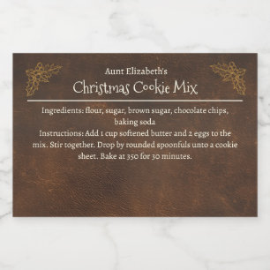 Julkakor Baking Mix Personlig Mat Etiketter