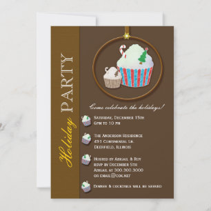 Julkakor Chocolate Brown Julfest Inbjudningar
