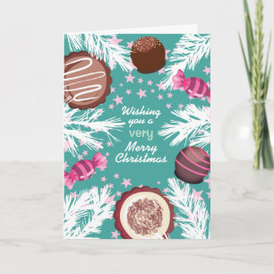 Julkakor, chokladbakning av choklad helgdag helgkort