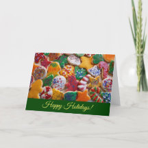 Julkakor Färgfull Helgdag (blank insida)