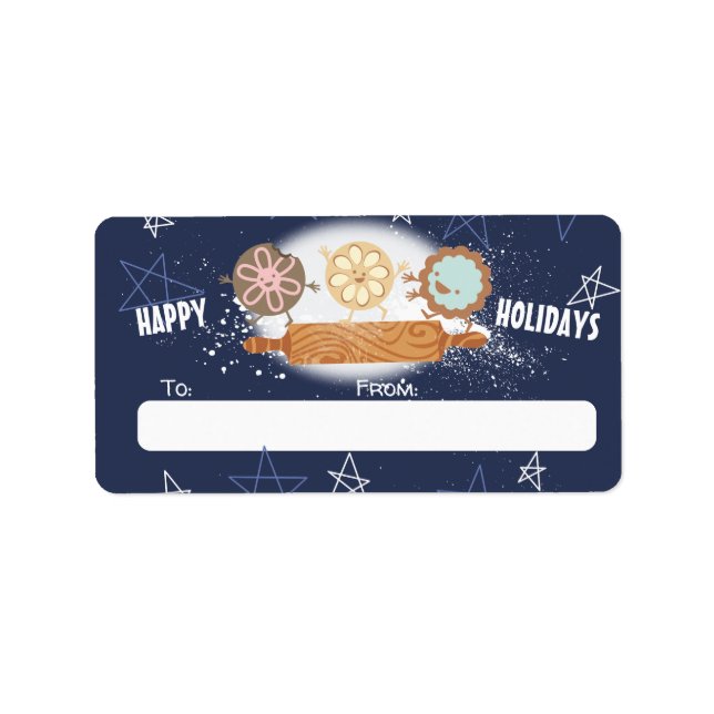 Julkakor från presentdekalen i köket adressetikett (Framsidan)